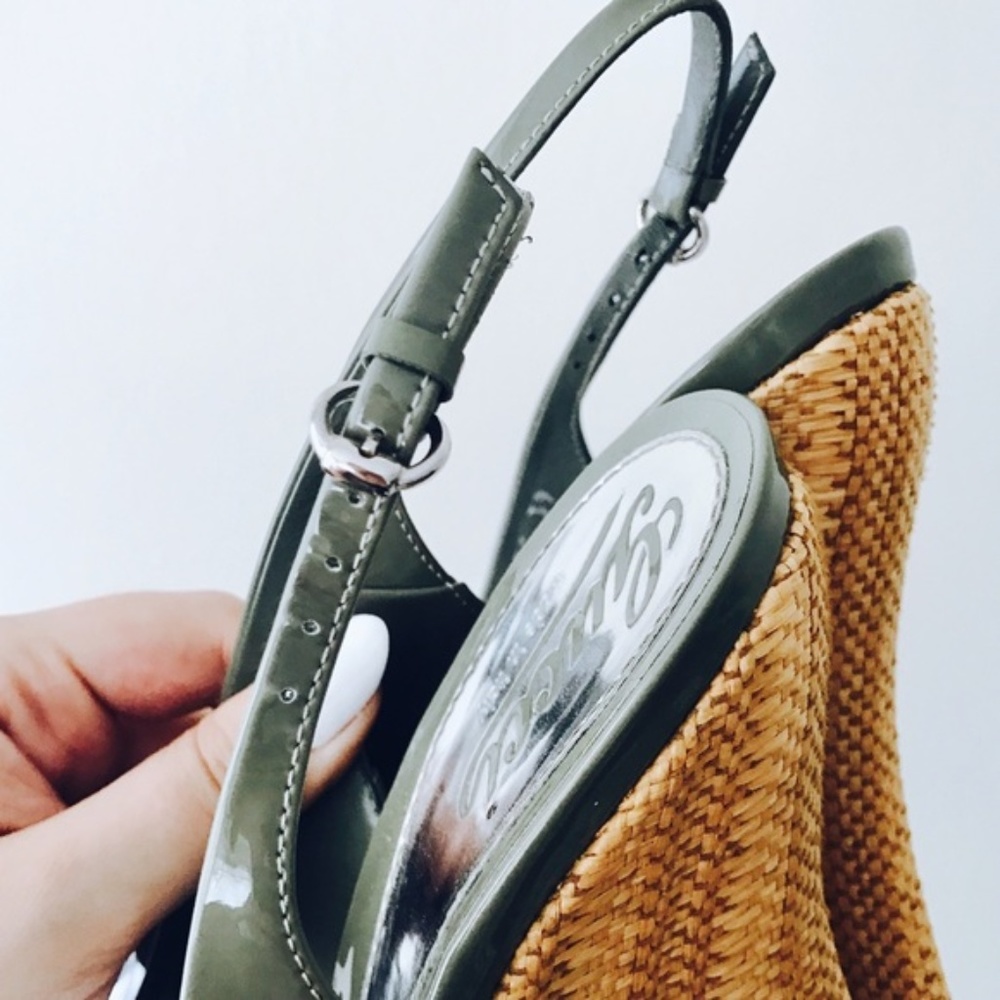 Gucci Wedges Vitello Vernice Sandali - Picture 3 of 10